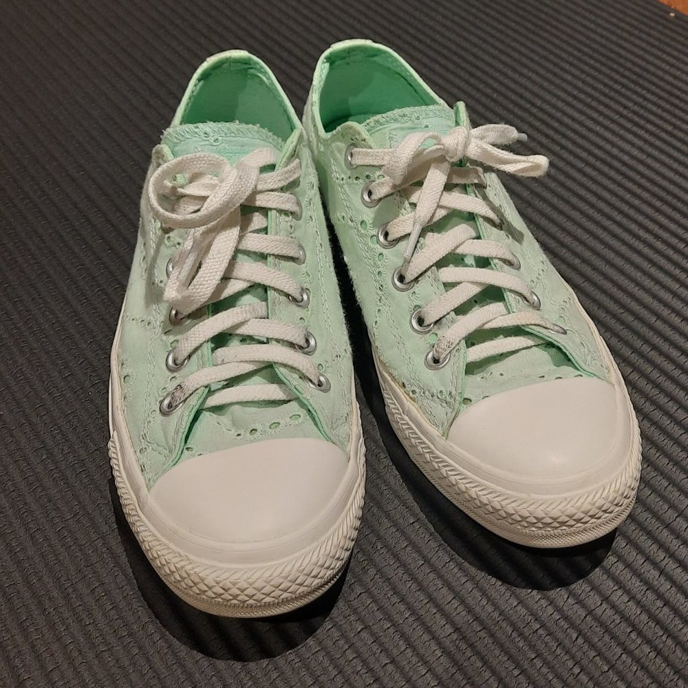 Mint Lace Converse Sneakers
